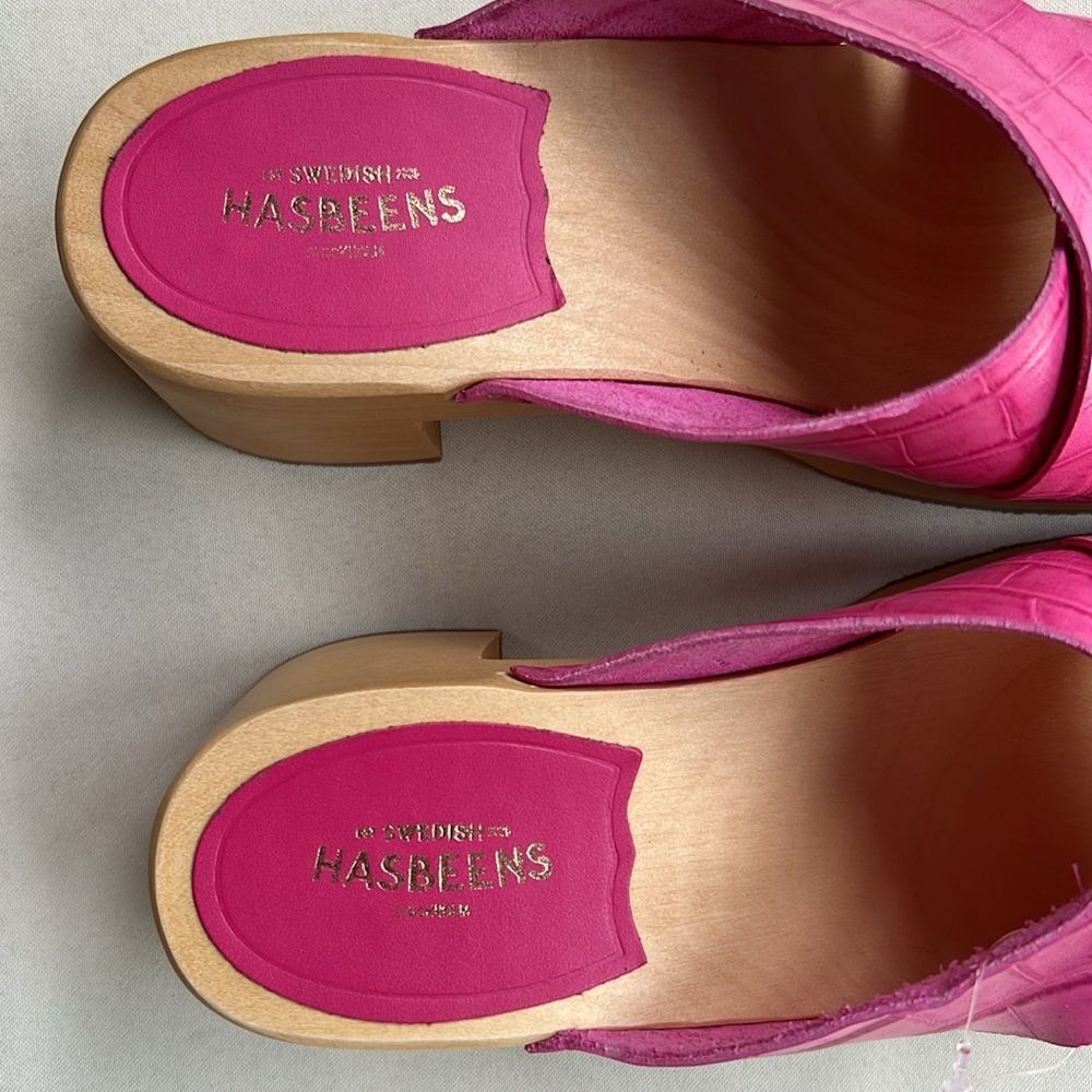 Swedish Hasbeens Fuchsia Mules - Picture 10 of 16